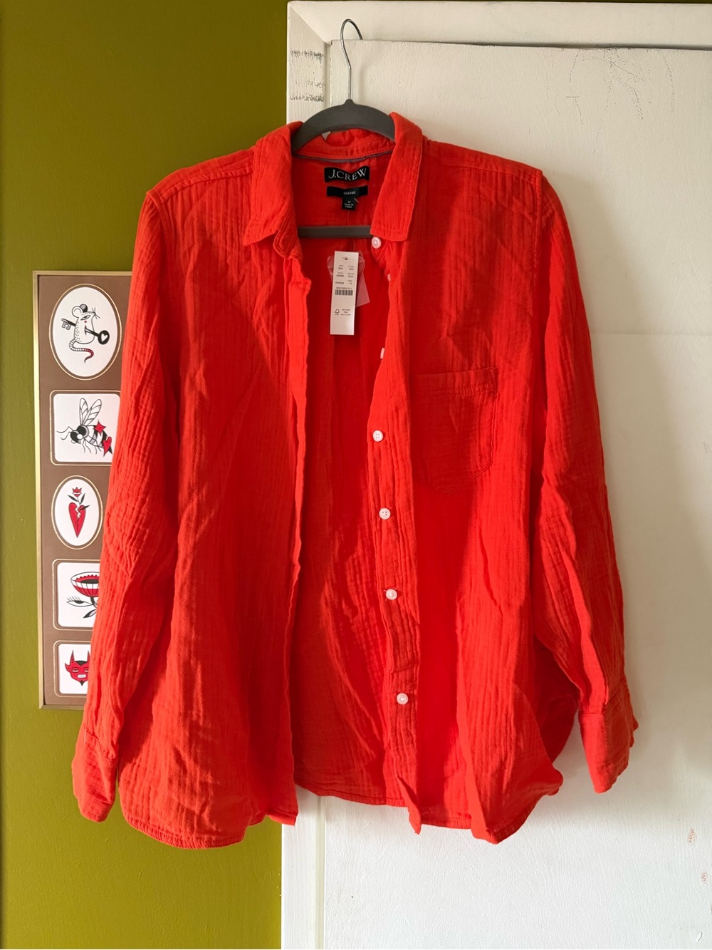 J. Crew Orange Button Up Shirt